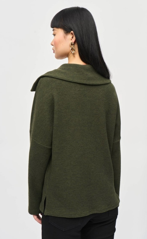 Haut en tricot texturé coupe carrée - JOSEPH RIBKOFF