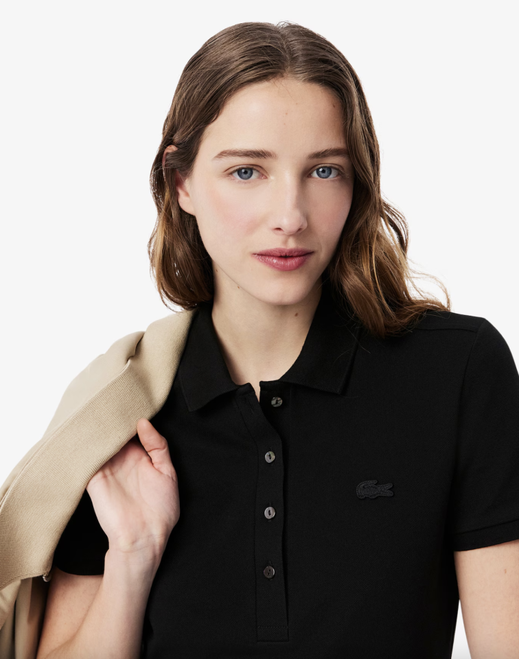 Robe polo en piqué de coton stretch - LACOSTE 