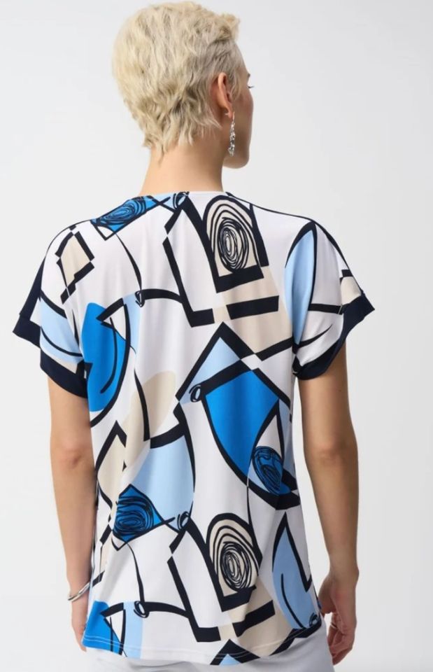 Haut à coupe droite imprimé géométrique - JOSEPH RIBKOFF