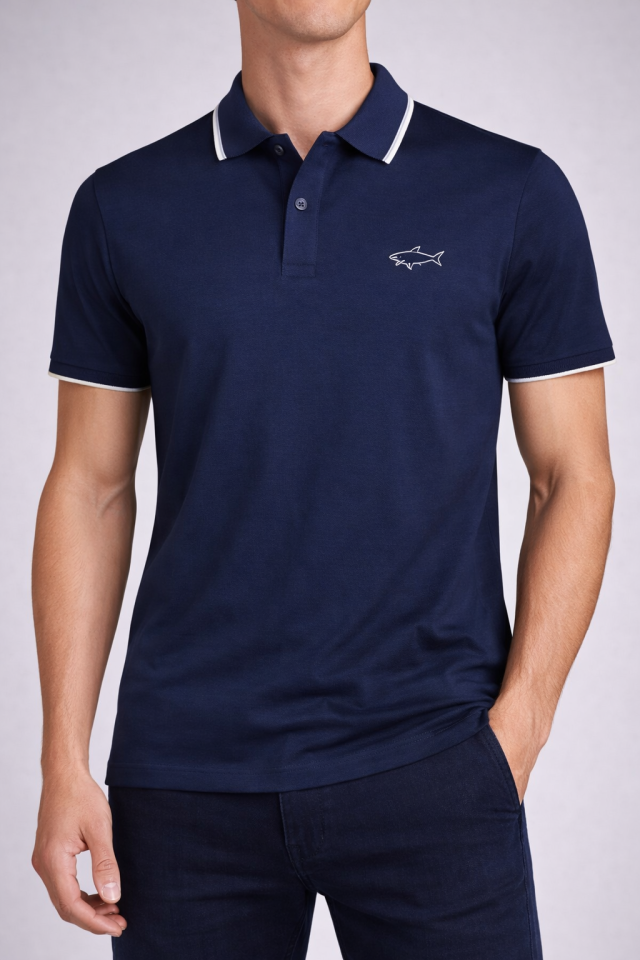 Polo en jersey de coton double mercerisé – PAUL & SHARK - 25411301-013 - Paul & Shark