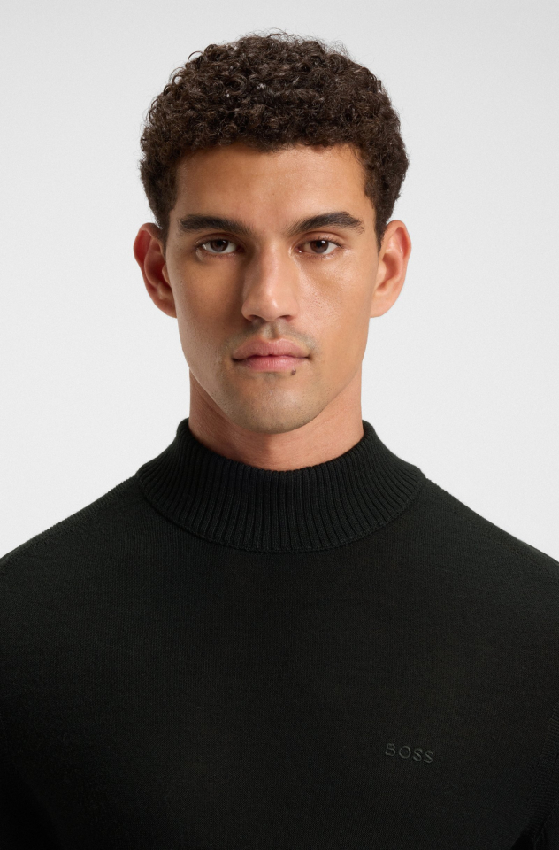 Pull col roulé avec logo – HUGO BOSS