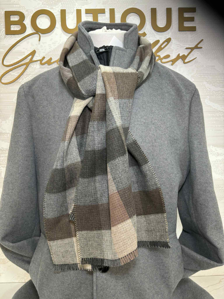 Écharpe à carreaux en mélange cachemire – V. FRAAS - 701146 - V.FRAAS