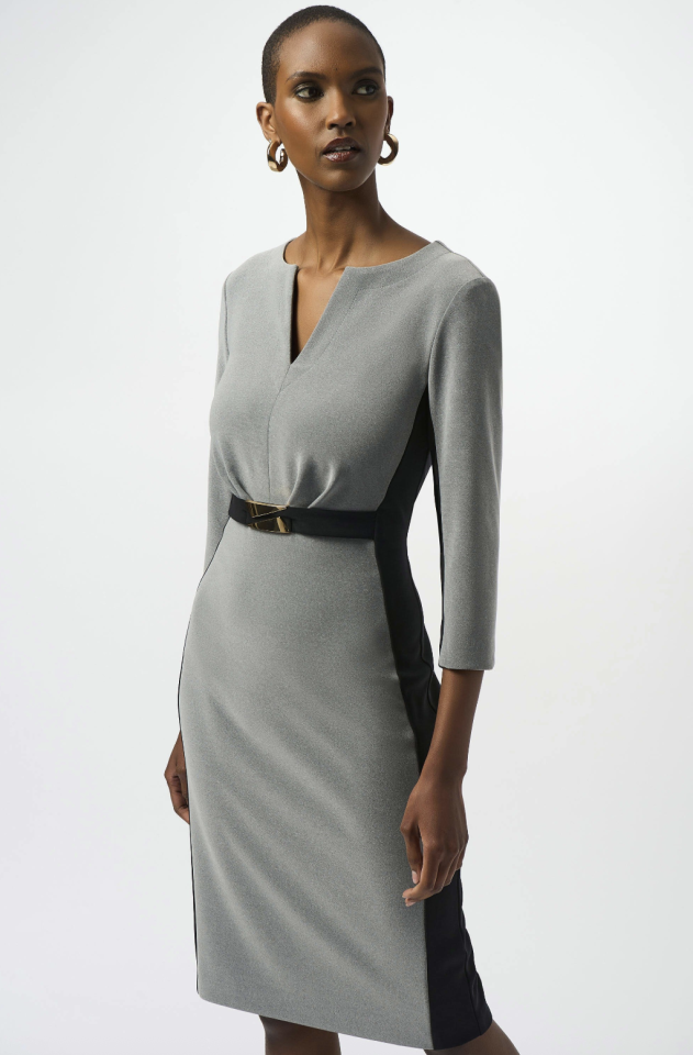 Robe fourreau en tricot soyeux mélangé - JOSEPH RIBKOFF 