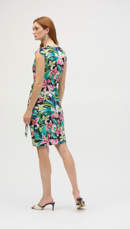 Robe fourreau à imprimé tropical - JOSEPH RIBKOFF