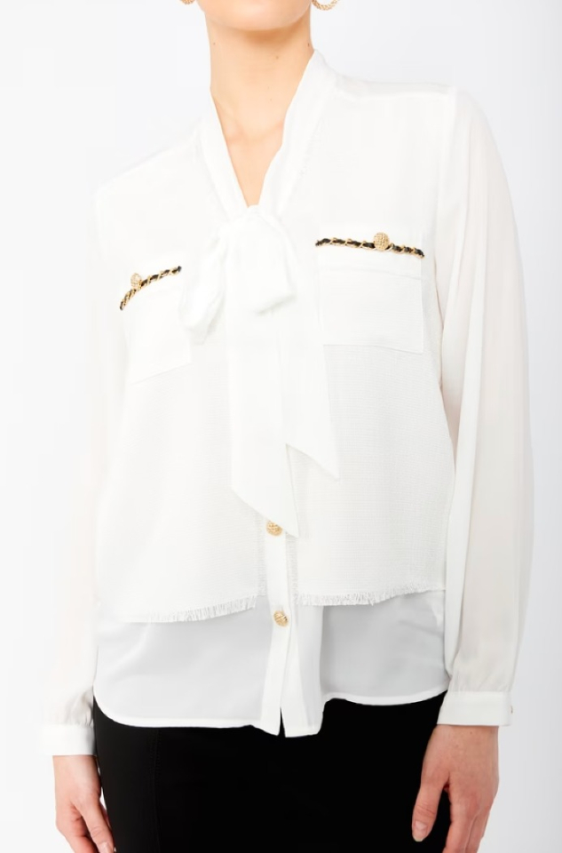 Blouse élégantes à manches longues - FRANK LYMAN 