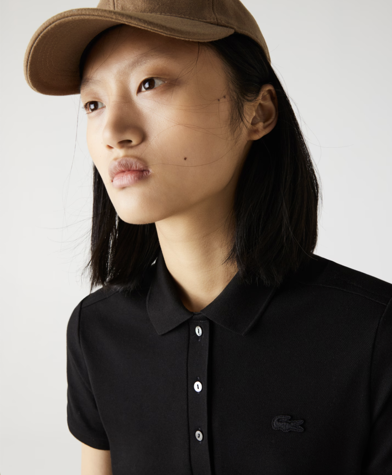 Robe polo en piqué de coton stretch - LACOSTE 