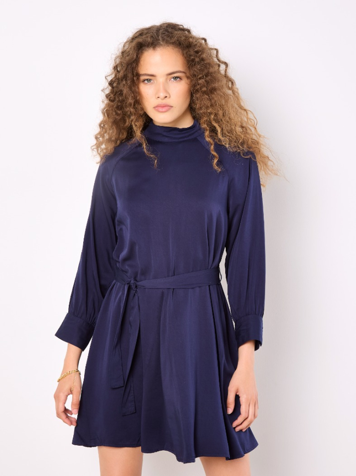 Robe col montant - APRICOT - 956803 - APRICOT