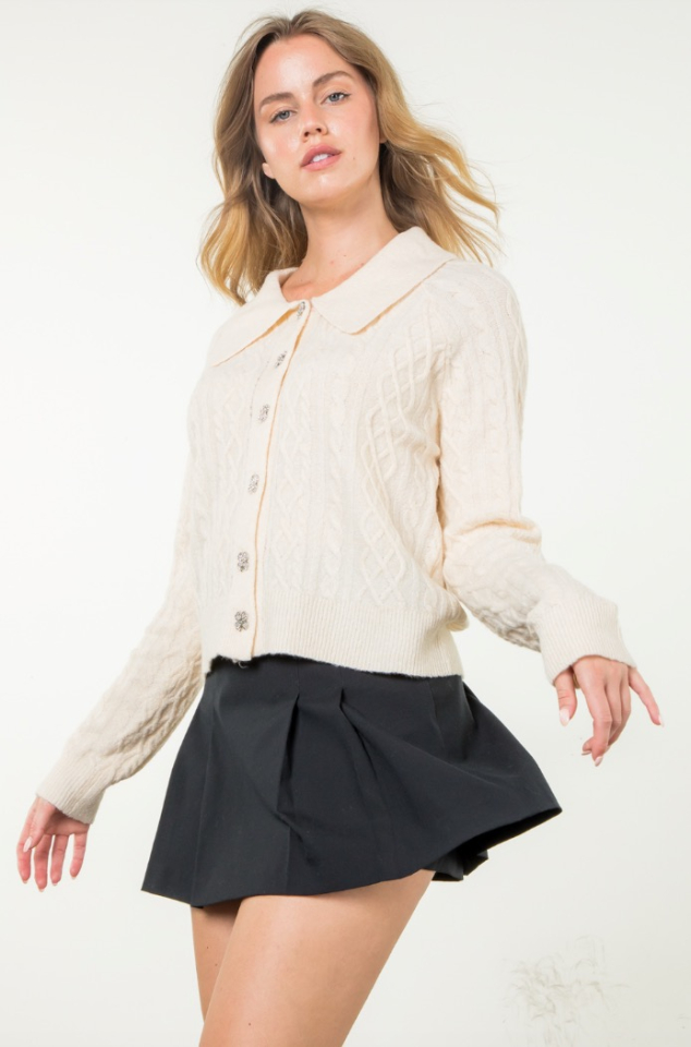 Cardigan boutons argentés - THLM CLOTHING 