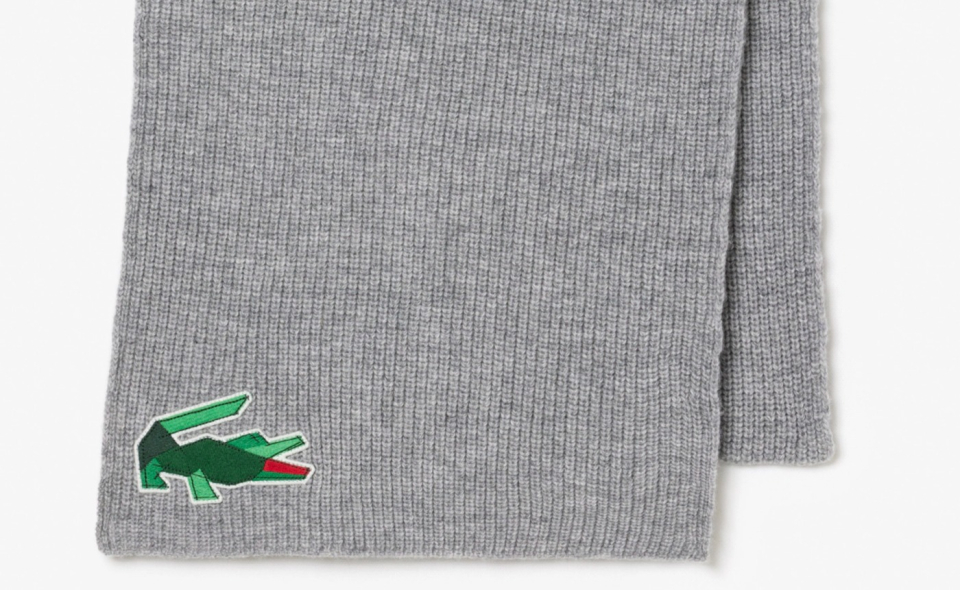 Foulard en laine avec motif - LACOSTE 