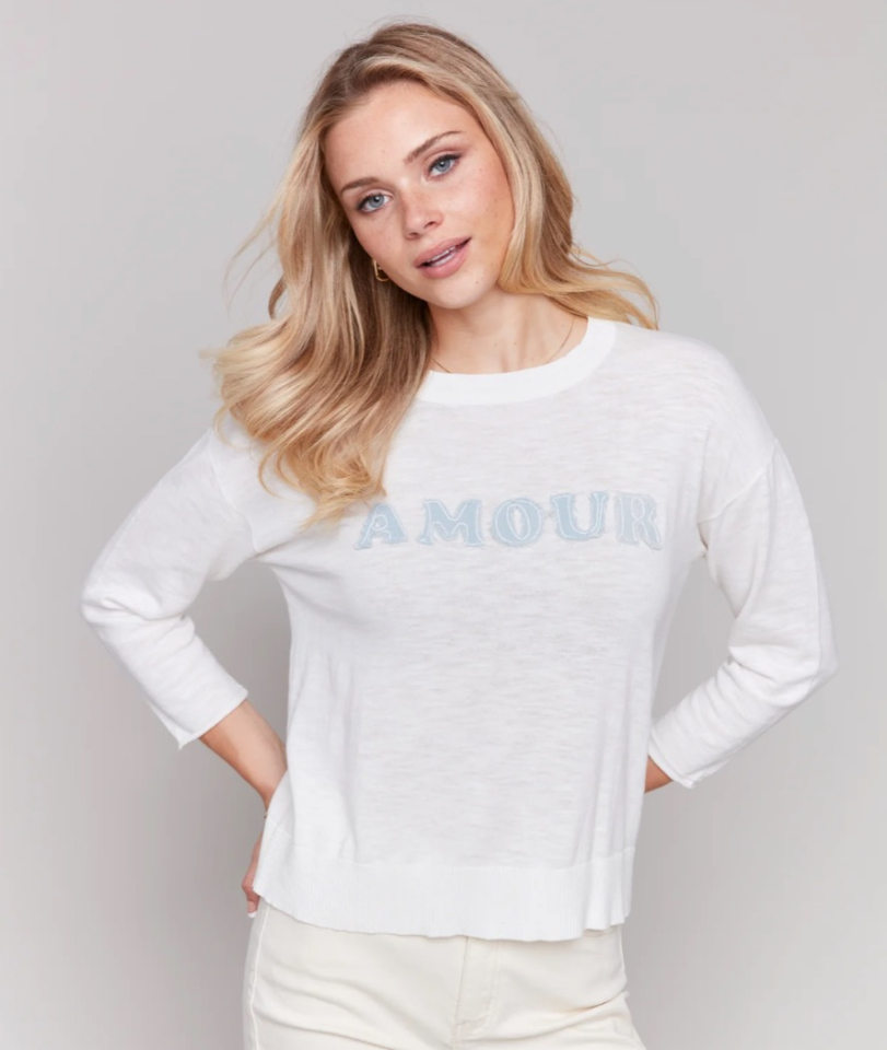 Chandail en cotton manche 3/4 - CHARLIE B - C2799 - Charlie B