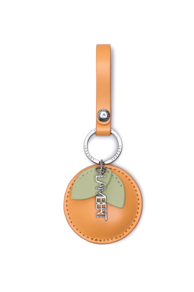 Porte-clés en cuir vegan Frutti - LAMBERT - FRUTTI-PEACHMIX - LAMBERT