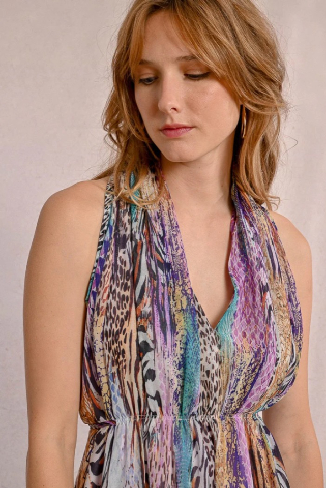 Robe plissée et imprimée - MOLLY BRACKEN 