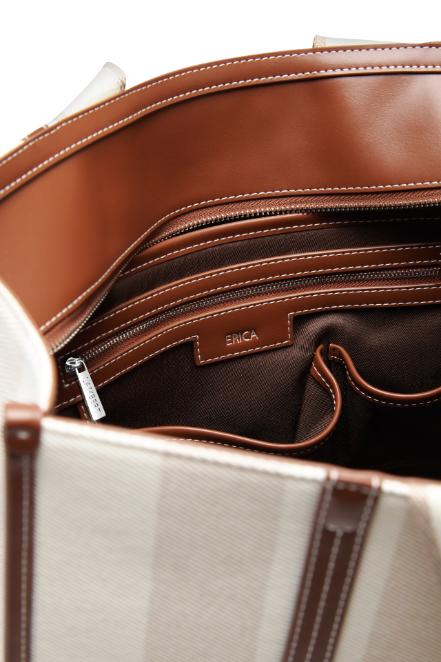 Sac fourre-tout en canevas Erica – LAMBERT