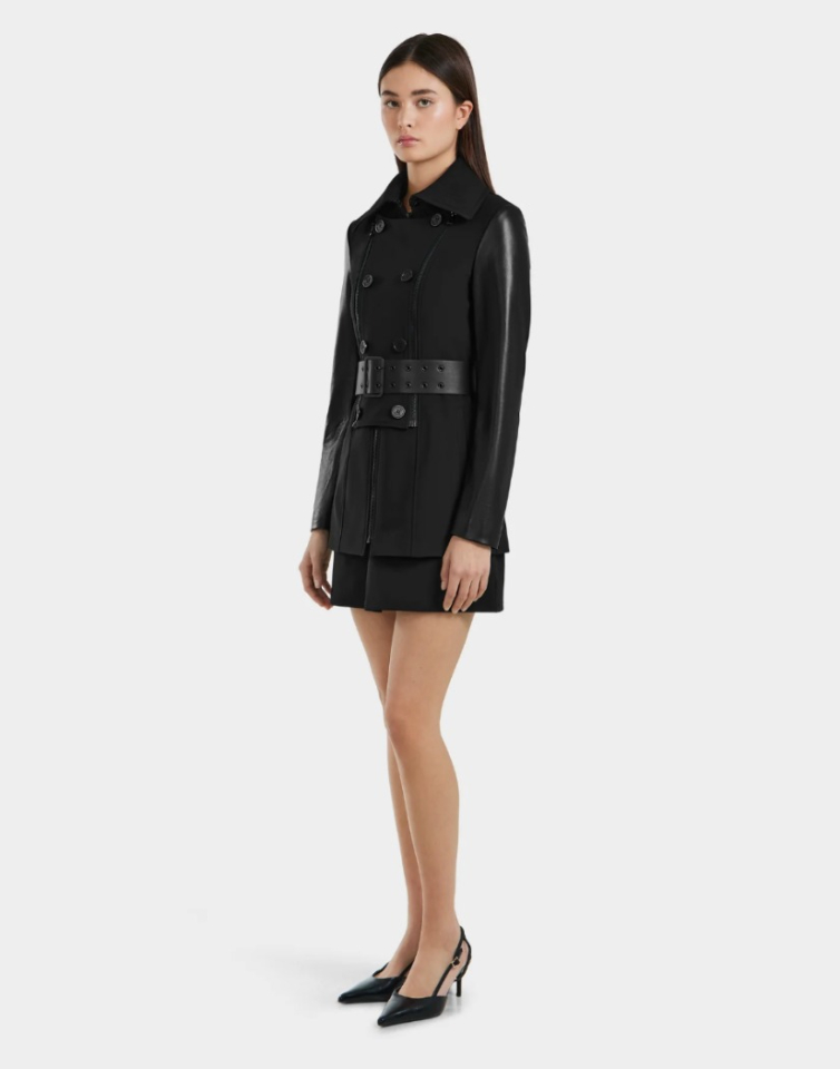 Trench avec manches en cuir Virginie - RUDSAK