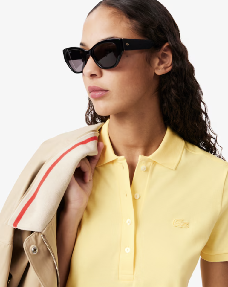 Robe polo en piqué de coton stretch - LACOSTE 