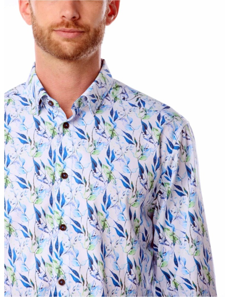 Chemise à imprimé Cendres - VINCENT D'AMÉRIQUE