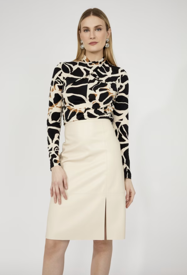 Jupe crayon en similicuir – FRANK LYMAN