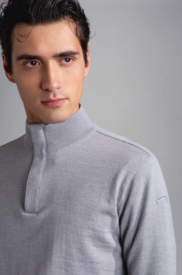 Pull d'été en laine à demi-fermeture éclair - PAUL & SHARK