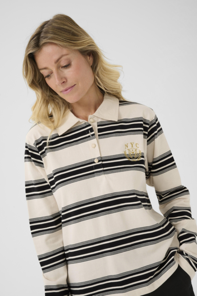 Sweatshirt style polo Carmell – CREAM