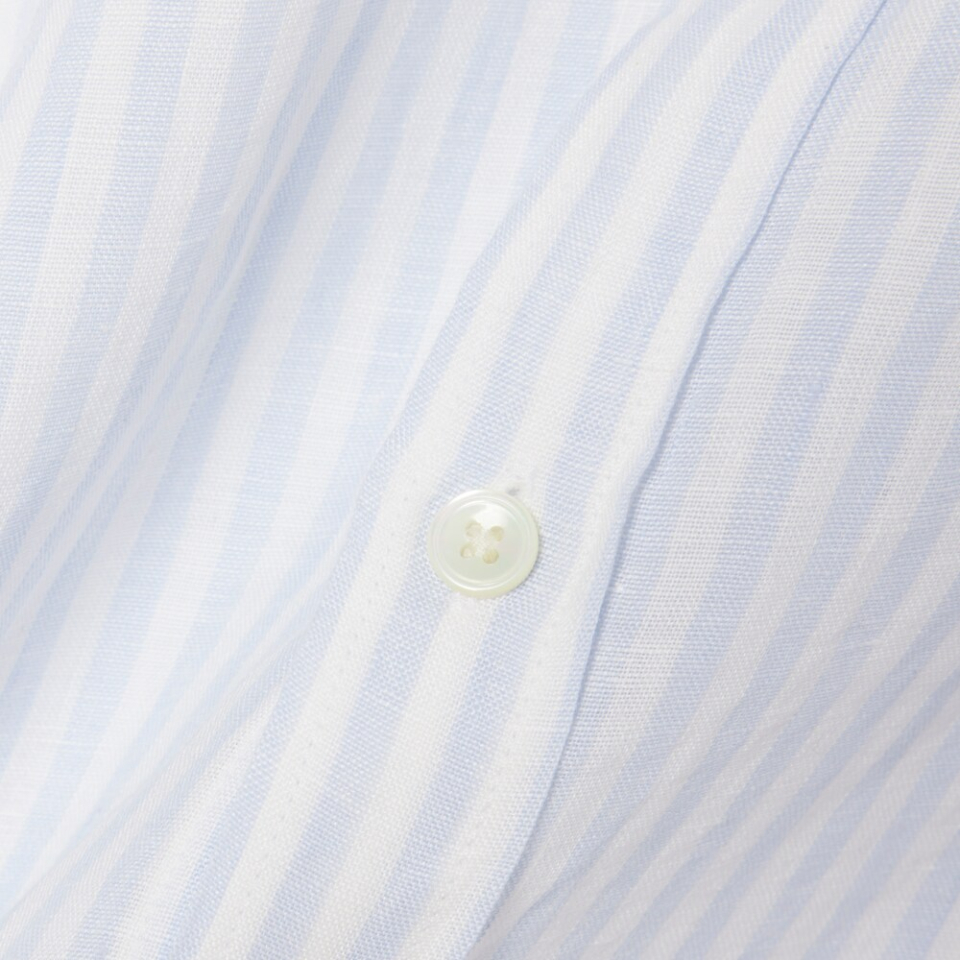 Chemise en lin à rayures verticales - LACOSTE 