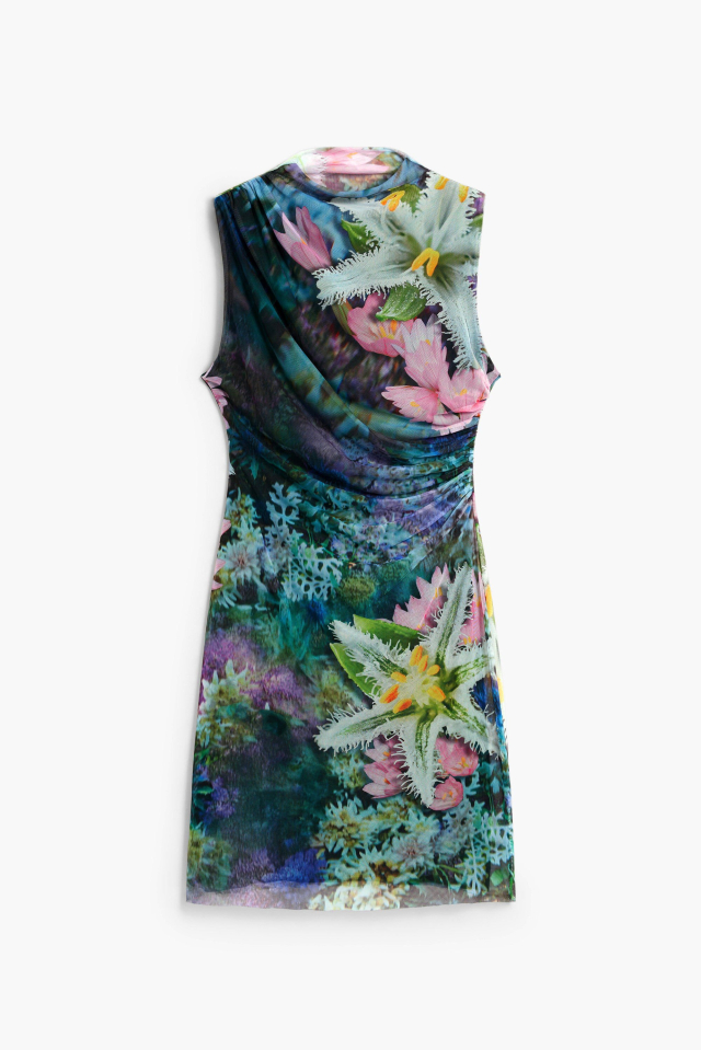 Robe Drapée Florale – DESIGUAL