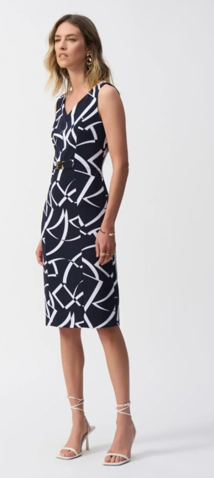 Robe à imprimé géométrique - JOSEPH RIBKOFF - 251108 - Joseph Ribkoff