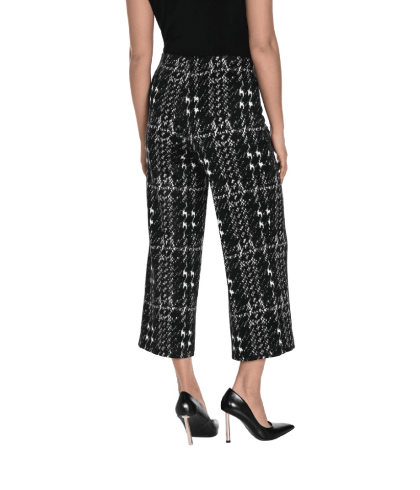 Pantalon en tricot pied-de-poule - FRANK LYMAN