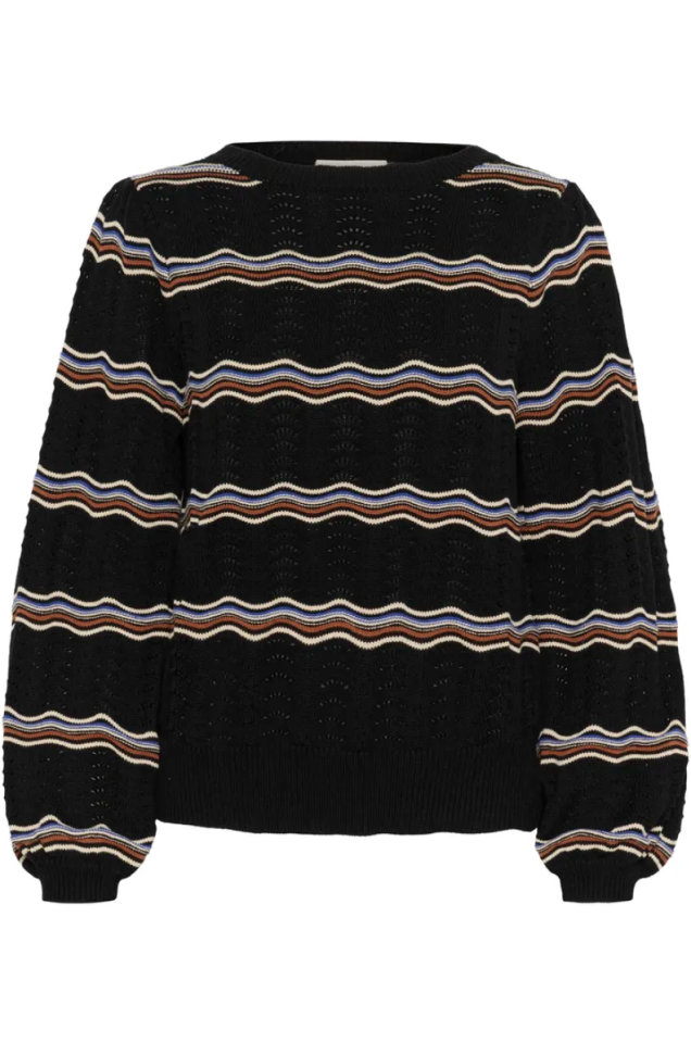 Chandail à effet ondulé Wavy - CREAM