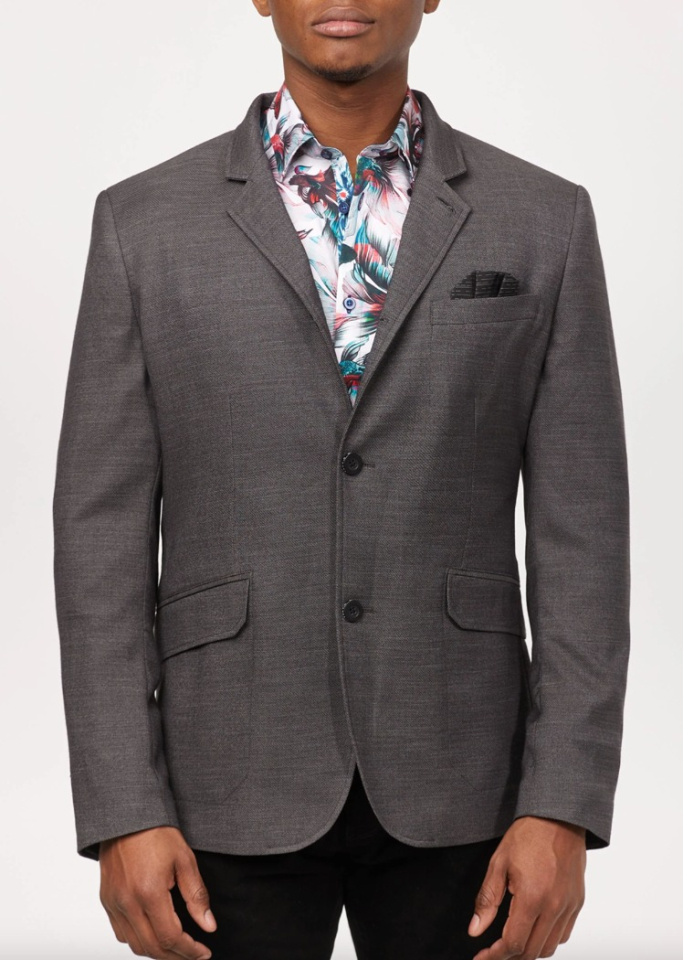 Veston en serge col Mao - VINCENT D'AMÉRIQUE - 542168 - Vincent d'Amérique