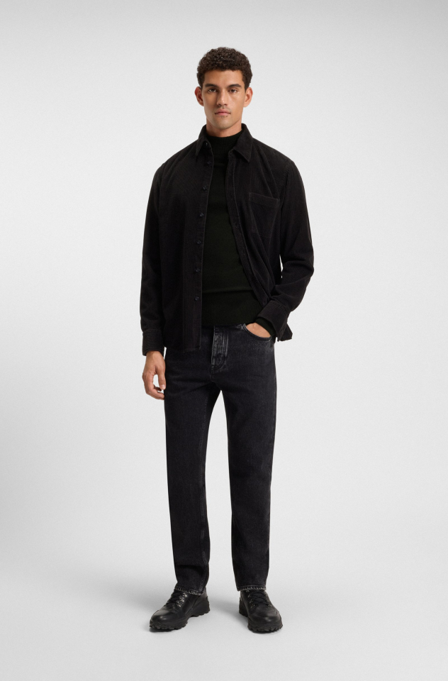 Pull col roulé avec logo – HUGO BOSS