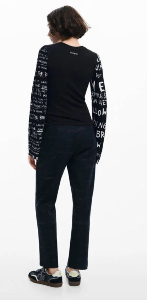 T-shirt à manches imprimées - DÉSIGUAL