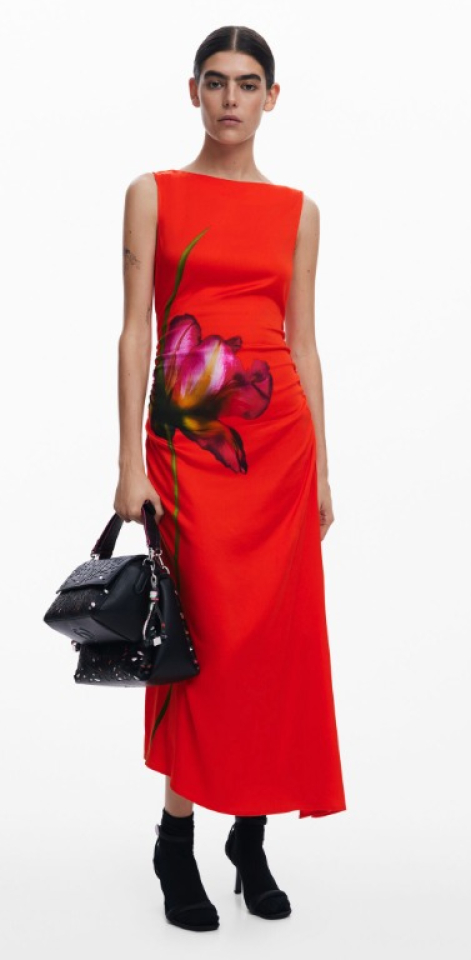 Robe asymétrique orchidée- DESIGUAL - 25SWVW073092 - Desigual