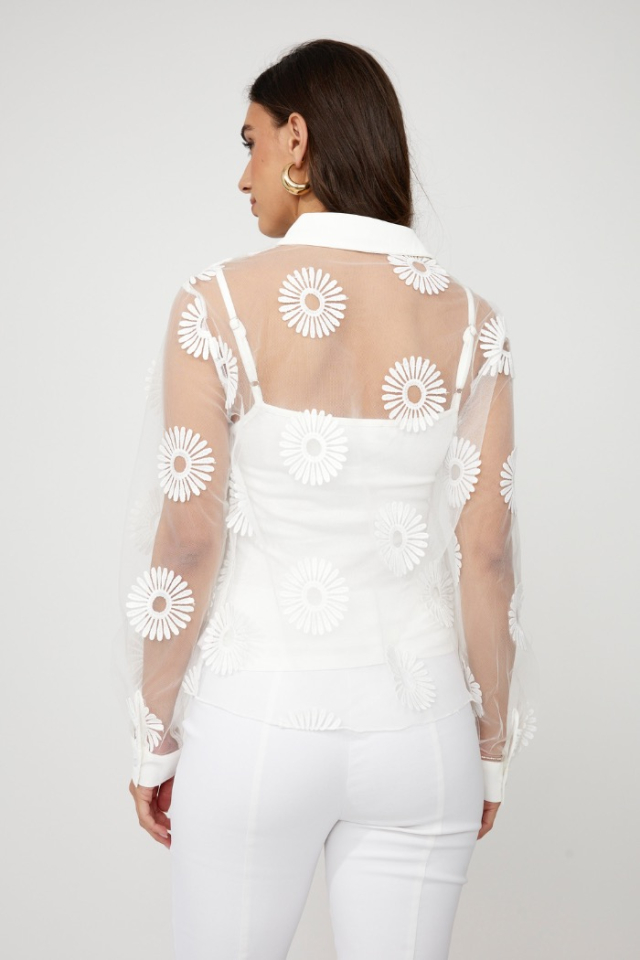 Chemise décontractée florale brodée - FRANK LYMAN