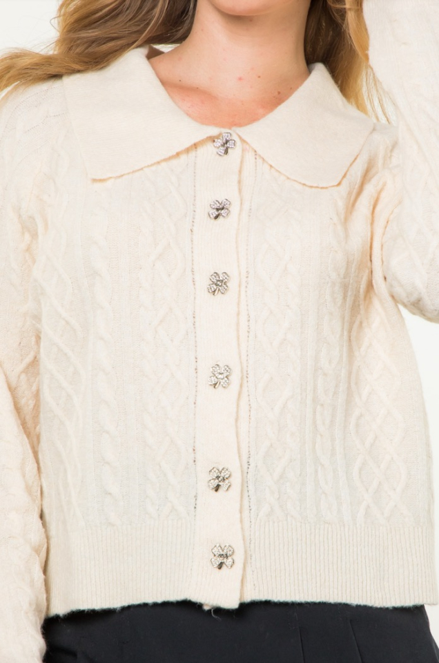 Cardigan boutons argentés - THLM CLOTHING 