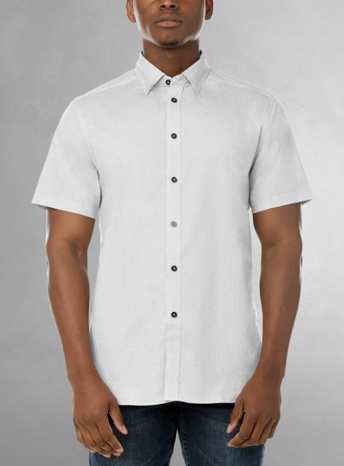Chemise à manches courtes à motif unique de bulles - VINCENT D'AMÉRIQUE - 120358 - Vincent d'Amérique