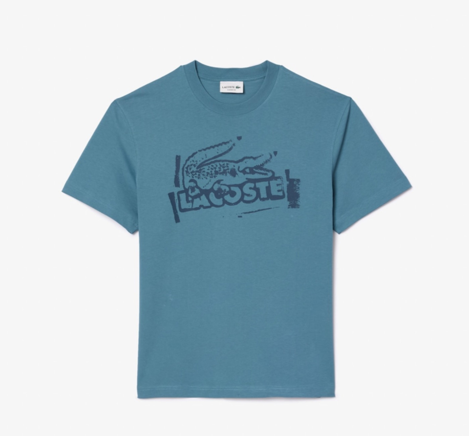 T-shirt classic fit en jersey de coton imprimé - LACOSTE