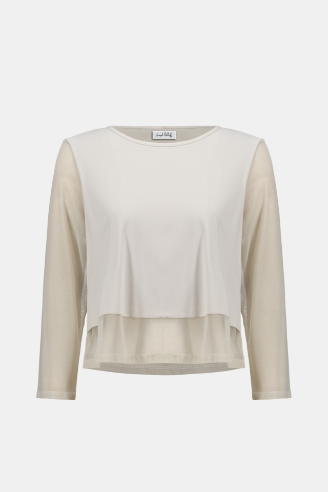 Ensemble chic à col rond et pantalon large avec filet – JOSEPH RIBKOFF