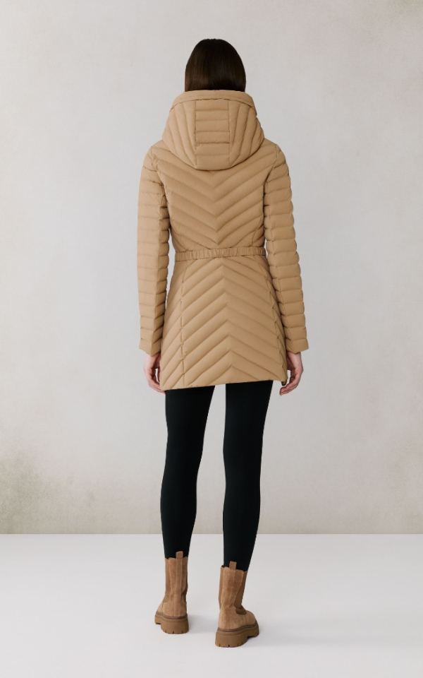 Manteau ESTELLE extensible en duvet avec ceinture - SOIA & KIO