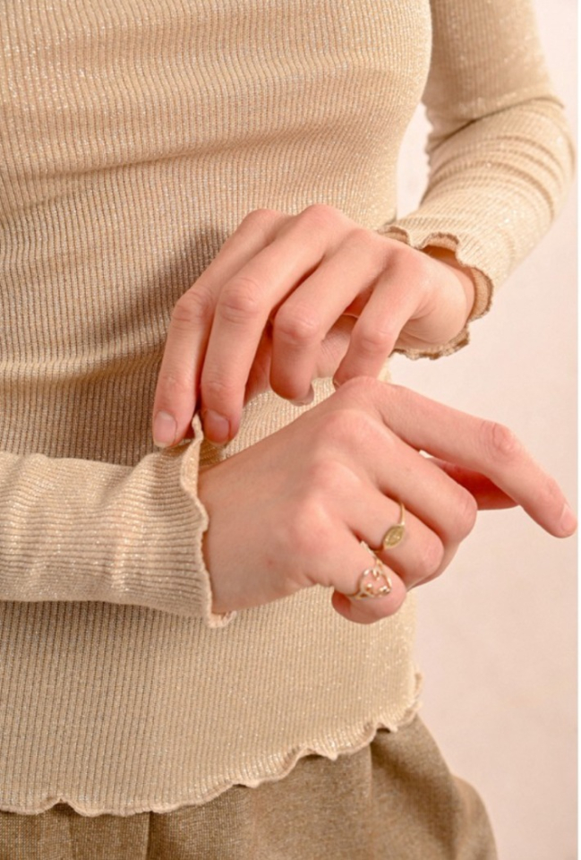 Sous pull col roulé, maille côtelée - MOLLY BRACKEN 