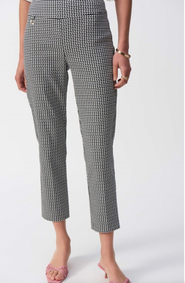 Pantalon court en jacquard à imprimé géométrique - JOSEPH ROBKOFF - 251220 - Joseph Ribkoff