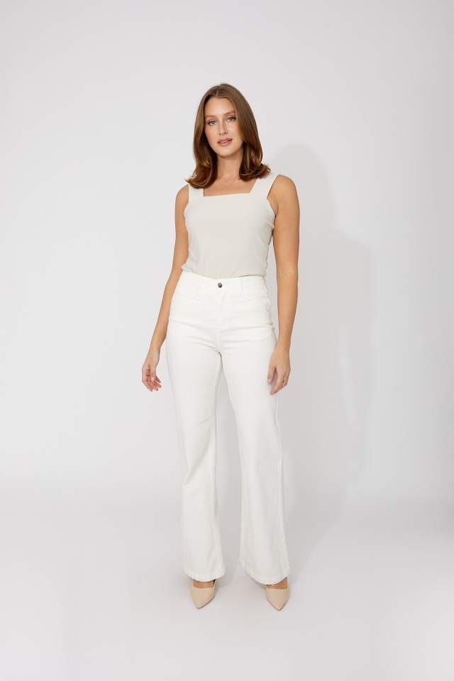 Pantalon Évasé Taille Mi-Haute – FRANK LYMAN