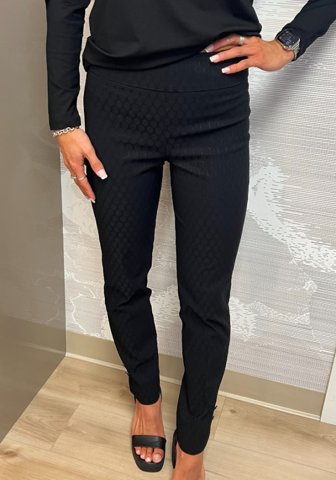 Pantalon à enfiler en jacquard texturé - JOSEPH RIBKOFF - 243129 - Joseph Ribkoff