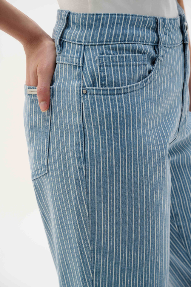 Jeans coupe droite coton rayé – JOSEPH RIBKOFF