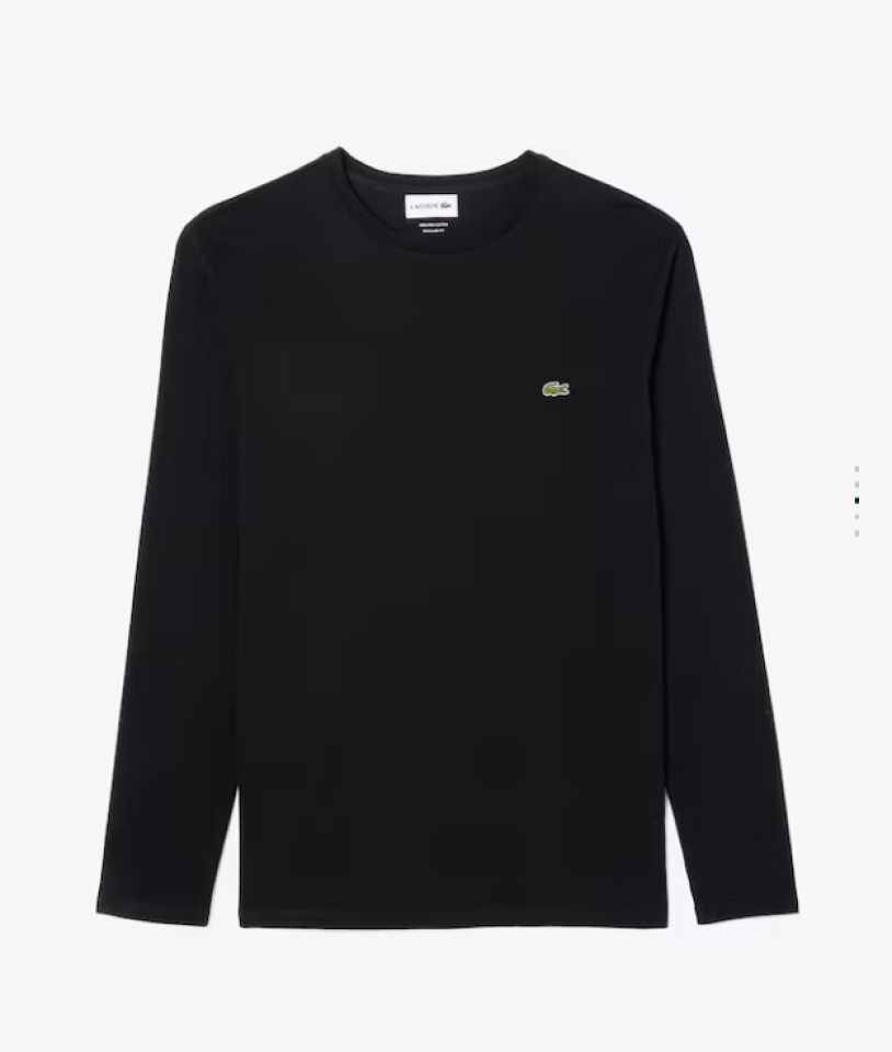  T-shirt col rond à manches longues - LACOSTE