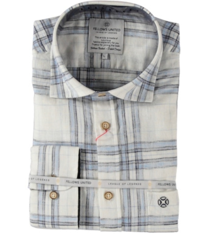 Chemise à carreaux en lin - FELLOWS UNITED