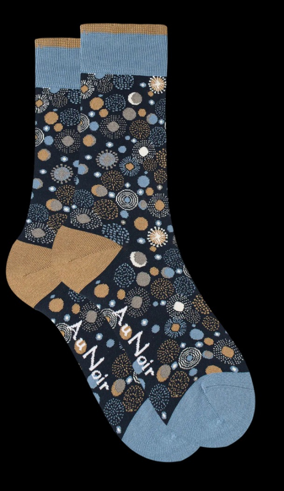 Chaussettes avec motifs - AU NOIR - ana-291 - AU NOIR