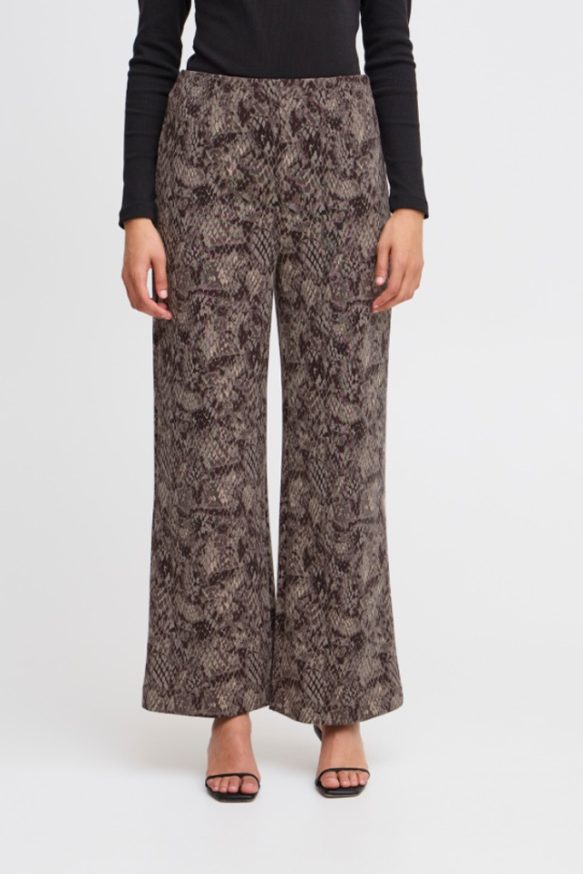 Pantalon Kate à motif - ICHI - 20121463 - ICHI