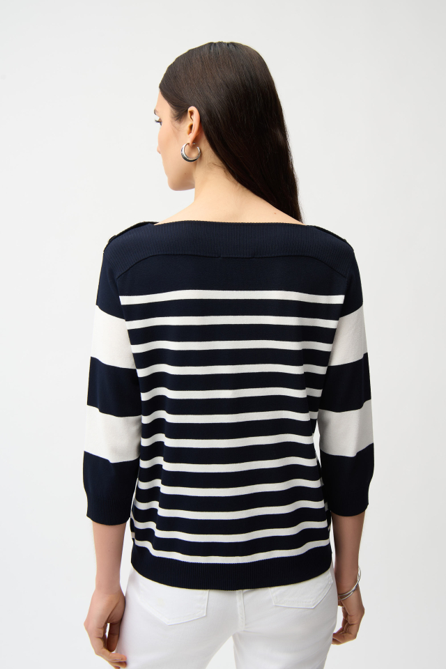 Pull rayé col bateau – JOSEPH RIBKOFF