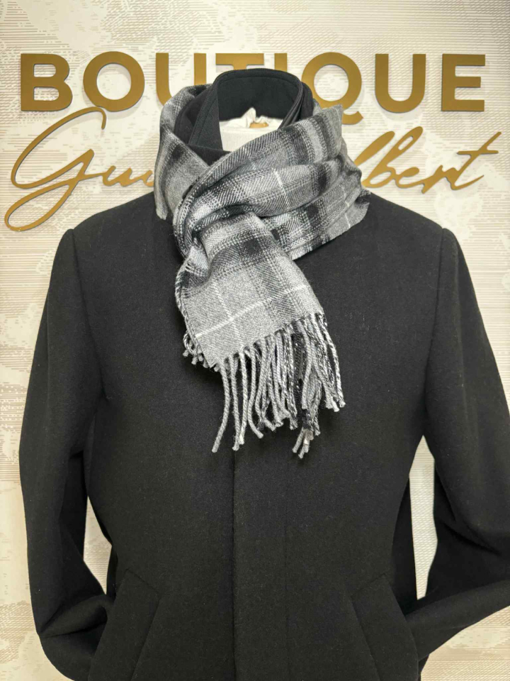 Écharpe à carreaux en mélange cachemire – V. FRAAS - 332014 - V.FRAAS